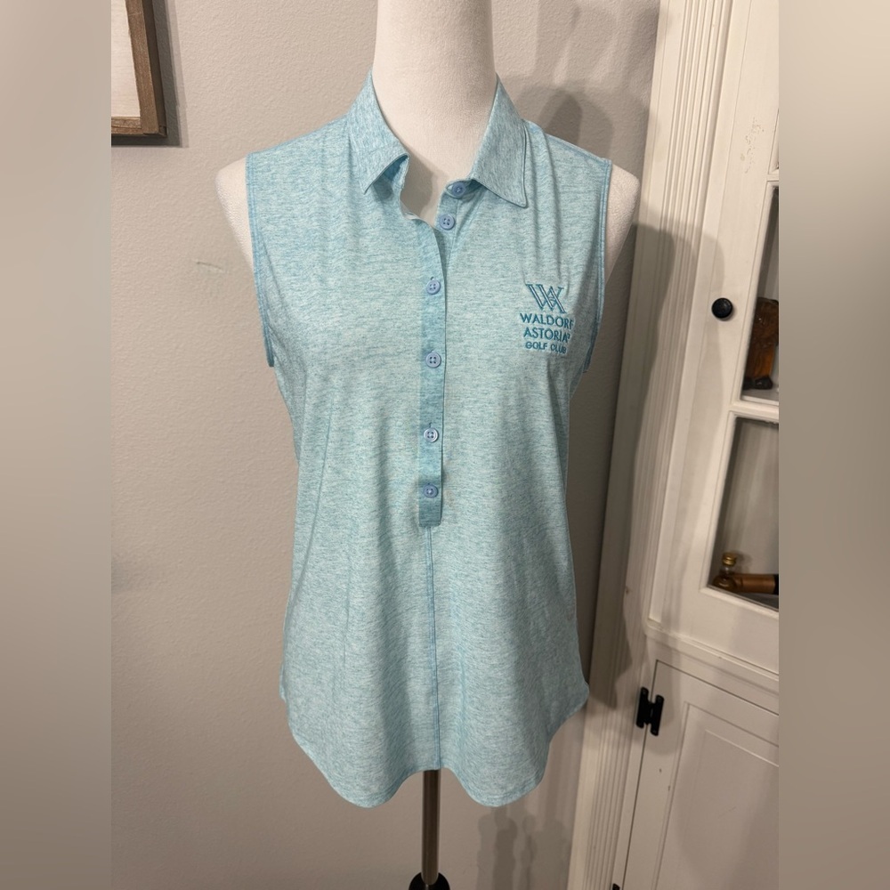 Foray Golf Teal Polo Golf Tank